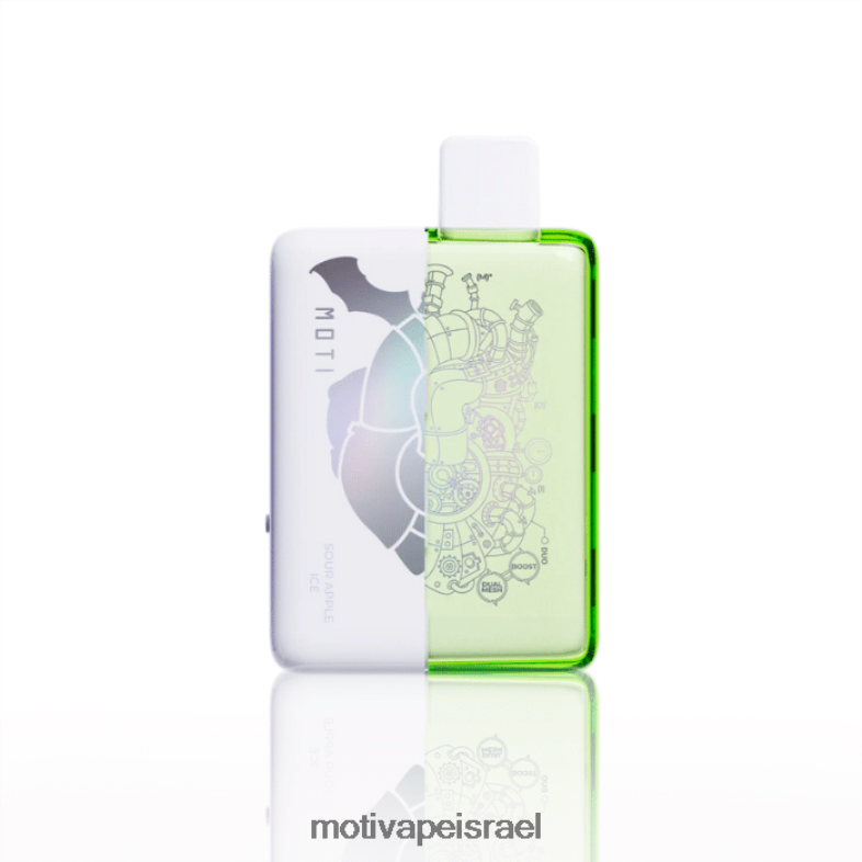 MOTI Duo 9000 vape חד פעמי (5%, 9000 שאיפות) קרח תפוח חמוץ PRVZXV65 - MOTI Vape Disposable