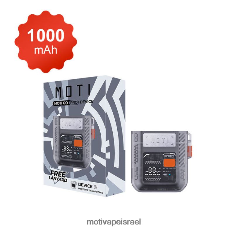 MOTI Go Pro ערכת מכשירים 1000mah - מערכת פודים חד פעמיים 1 יחידה PRVZXV119 - MOTI Vape Pods Israel