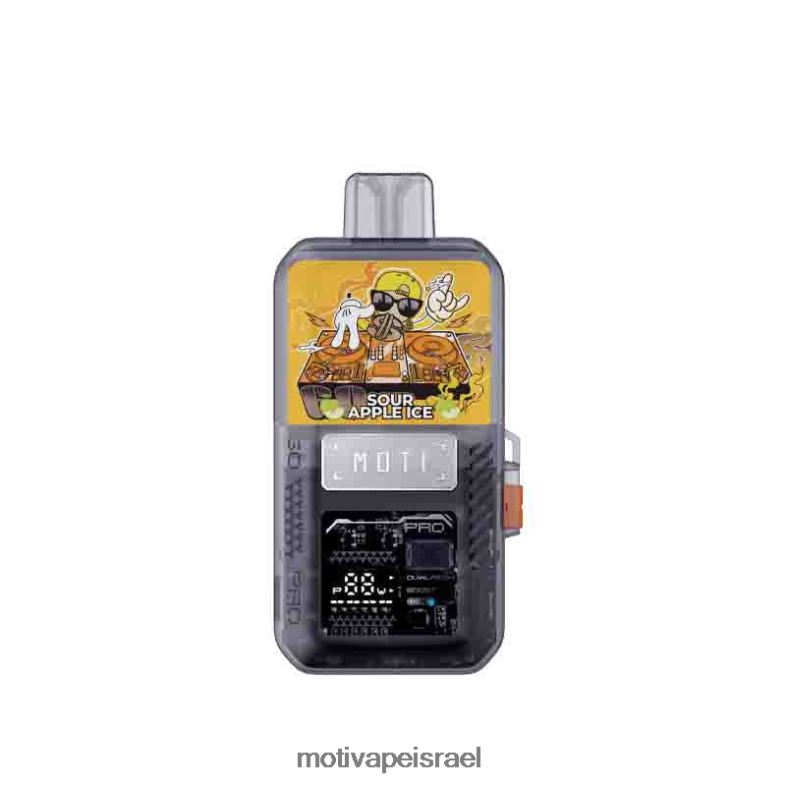 MOTI Go Pro פוד חד פעמי+מכשיר קרח תפוח חמוץ PRVZXV77 - MOTI Vape Jerusalem