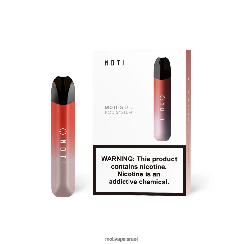 MOTI S Lite מכשיר פרימיום אדום להבה PRVZXV114 - MOTI Vape Pen Israel