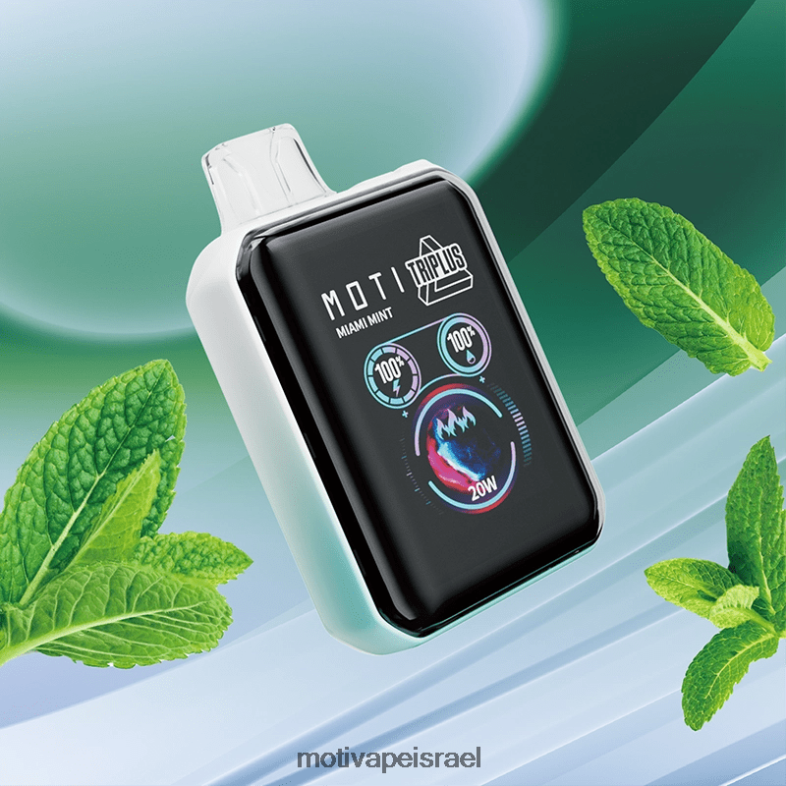 MOTI Triplus 20k vape חד פעמי (5%, 20000 שאיפות) מיאמי מנטה PRVZXV5 - MOTI Vape Disposable