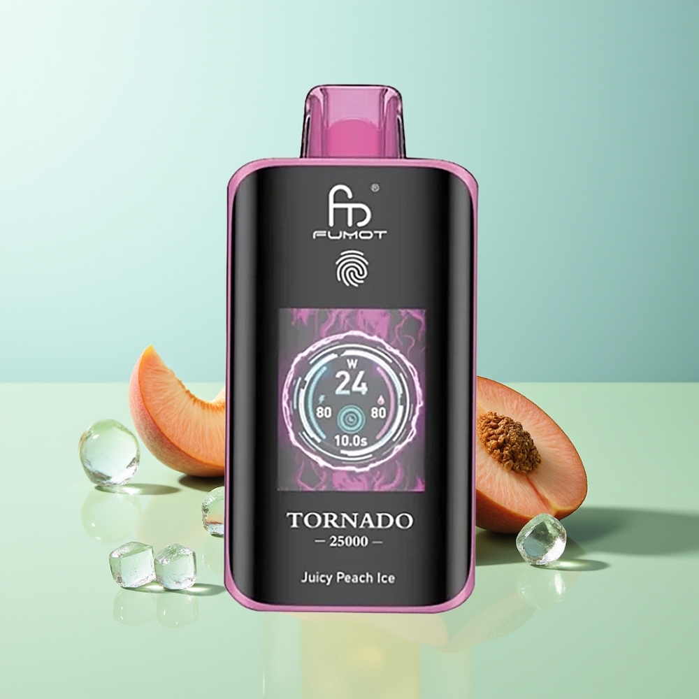 Fumot Tornado 25000 מיץ אפרסק קרח