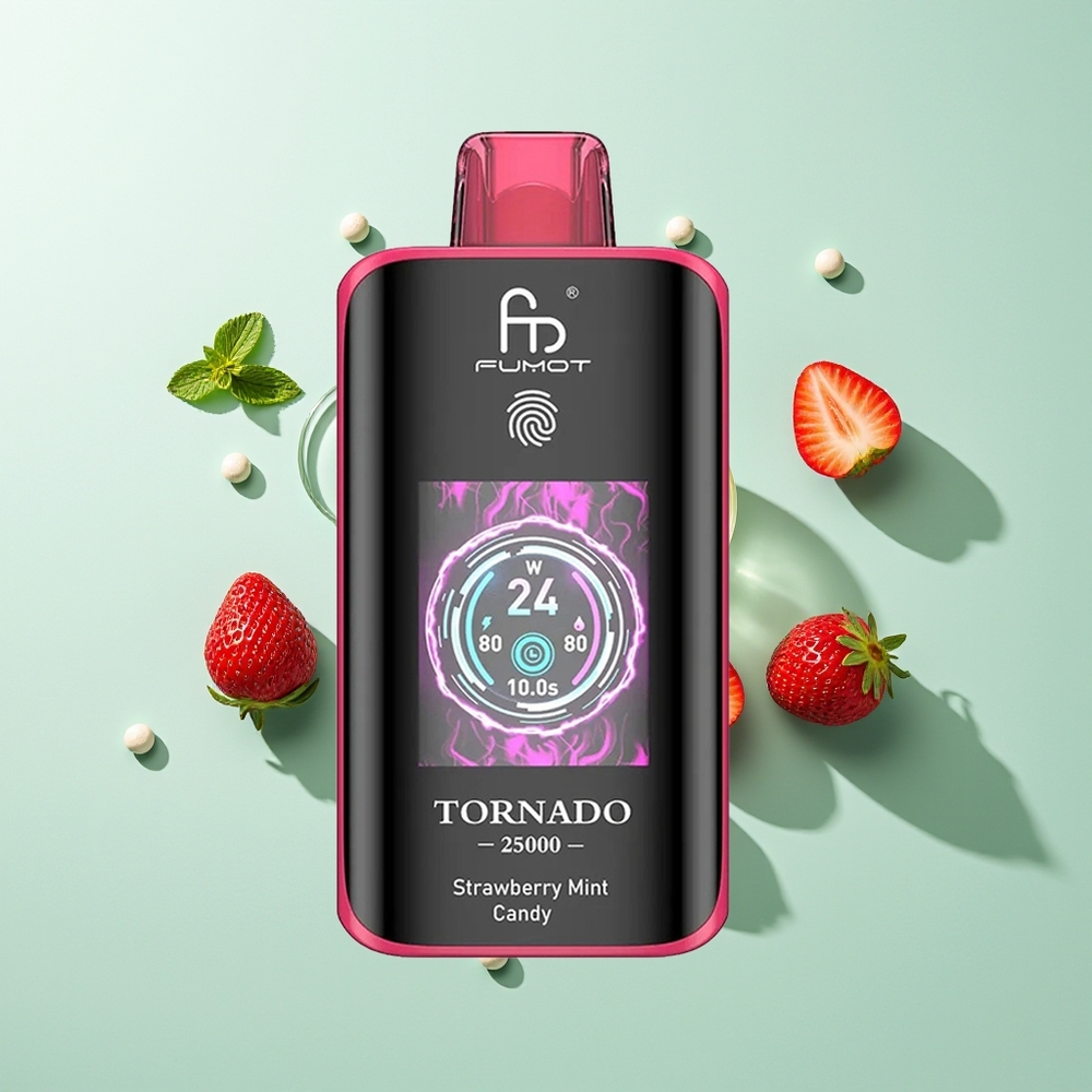 Fumot Tornado 25000 ממתק תות נענע
