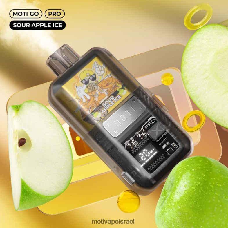 MOTI Go Pro אדים חד פעמיים (5%, 12000 שאיפות) קרח תפוח חמוץ PRVZXV20 - MOTI Vape Review
