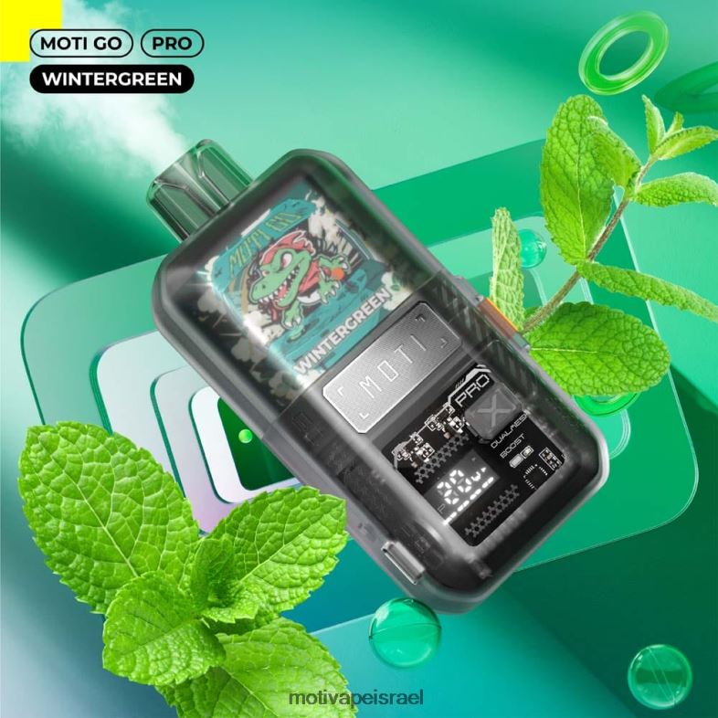 MOTI Go Pro אדים חד פעמיים (5%, 12000 שאיפות) ירוק חורף PRVZXV24 - MOTI Vape Pen Israel