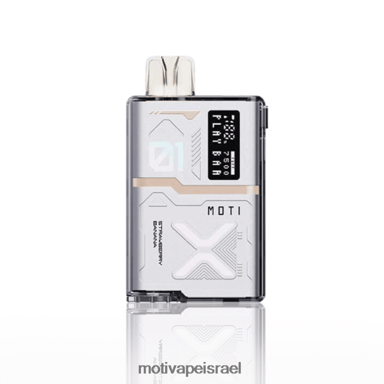 MOTI Play Bar 7500 vape חד פעמי (5%, 7500 שאיפות) תות בננה PRVZXV55 - MOTI Vape Disposable