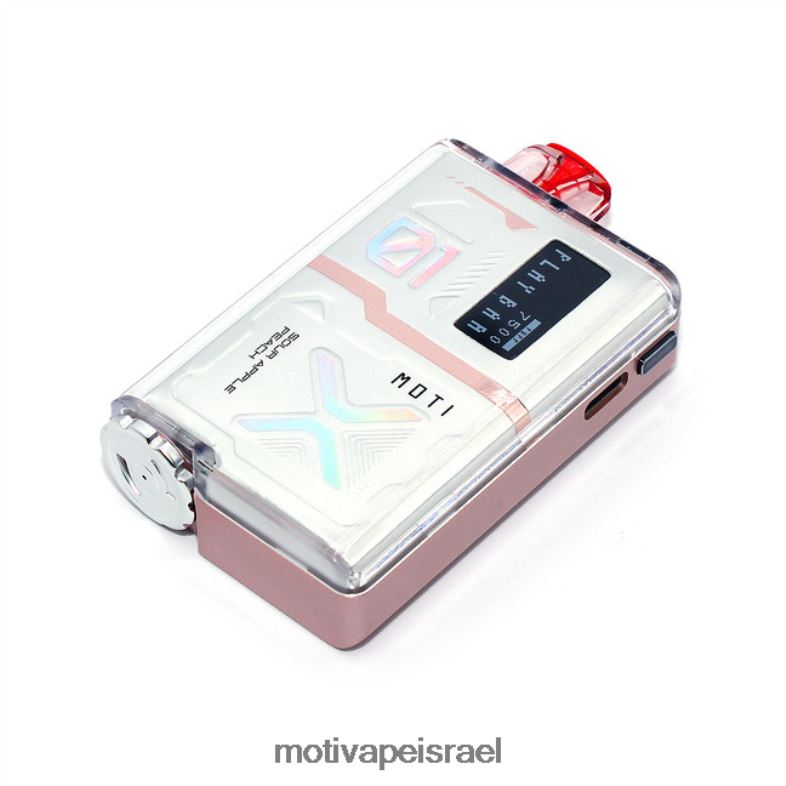 MOTI Play Bar 7500 vape חד פעמי (5%, 7500 שאיפות) אפרסק תפוח חמוץ PRVZXV56 - MOTI Vape Israel