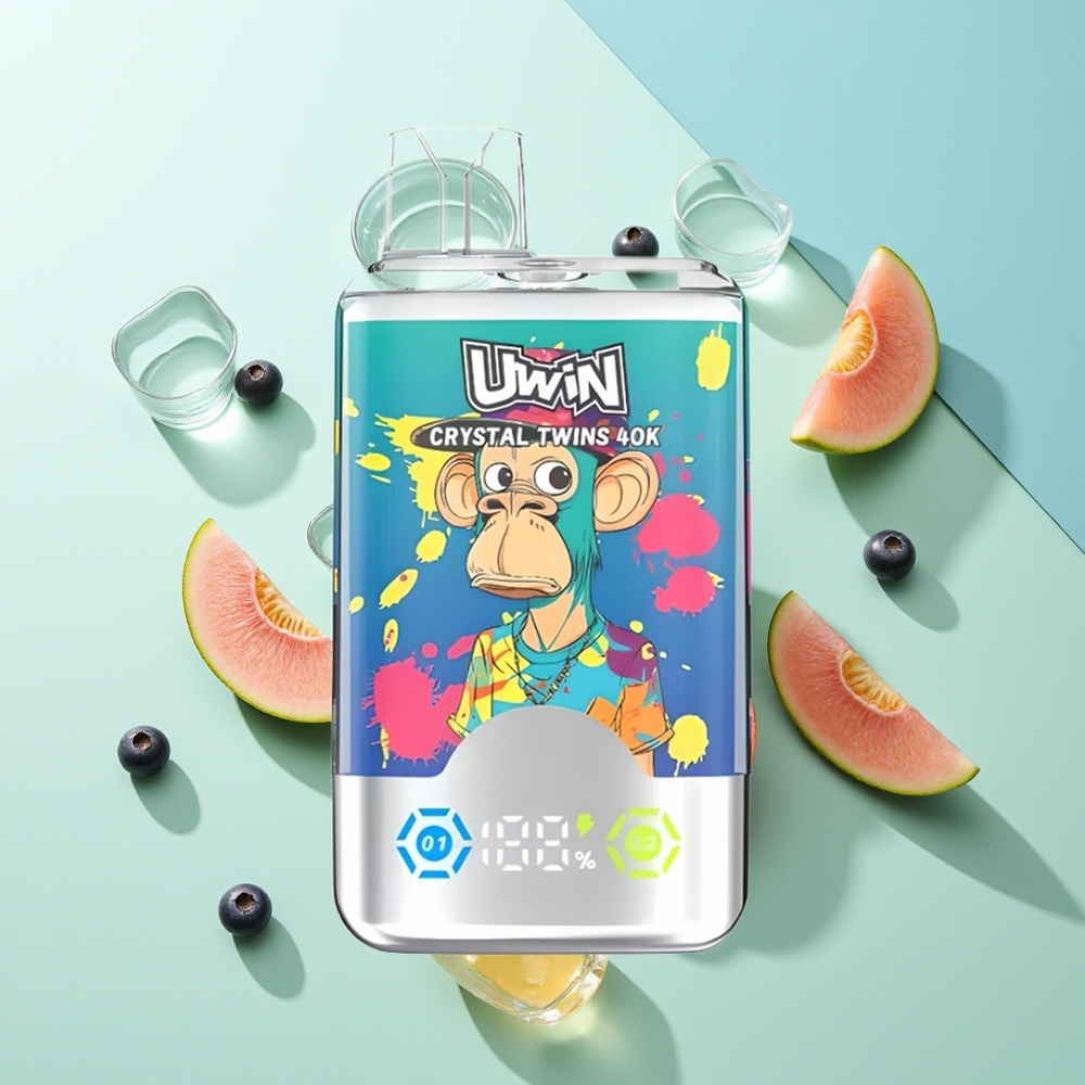 Uwin Crystal Twins 40000 אוכמניות על קרח אפרסק קיץ קרח