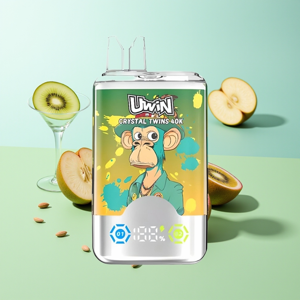 Uwin Crystal Twins 40000 קיווי פסיפלורה גויאבה שני תפוחים