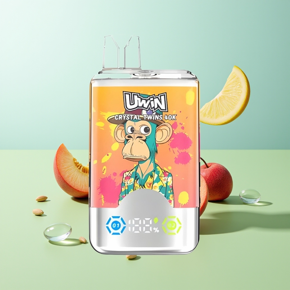 Uwin Crystal Twins 40000 אפרסק מנגו אננס רד בול