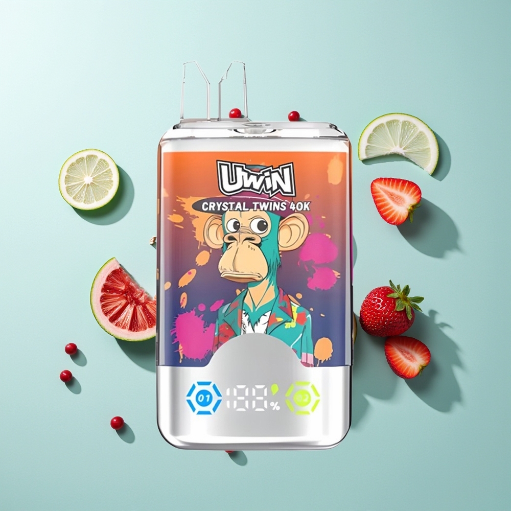 Uwin Crystal Twins 40000 תות פטל דובדבן מר כחול