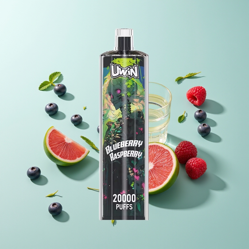 Uwin Shisha Hookah Crystal 20000 Puffs אוכמנית פטל