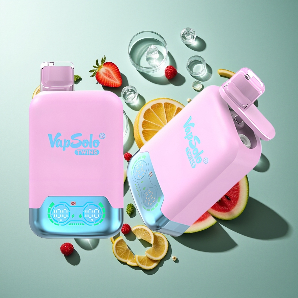 Vapsolo Twins 20000 פירות הדרקון קרח שחור תות ופטל אבטיח