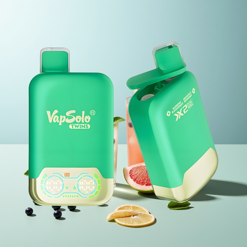 Vapsolo Twins 20000 בלוקצ'רי פטל שחור ואשכולית מרענן